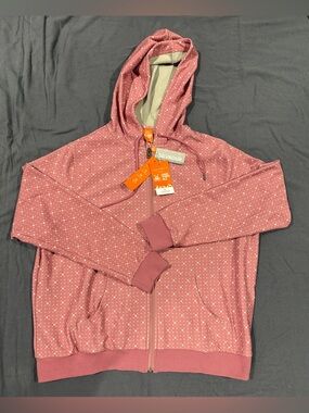 Con.Struct Silvadur Pink Dot Zip-Up Lola Hoodie Size L